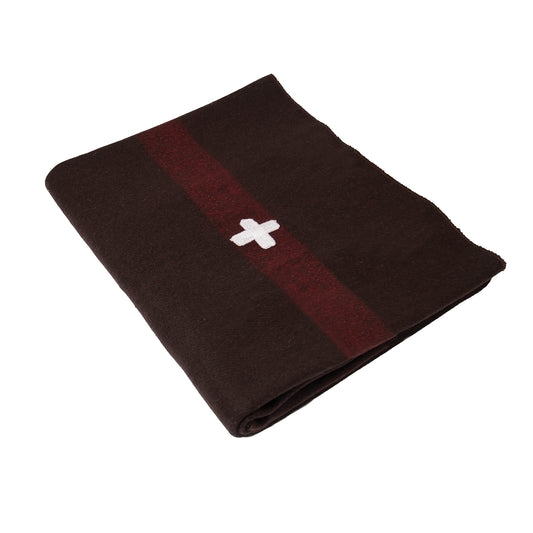 SWISS WOOL BLANKETS WITH CROSS 70% WOOL