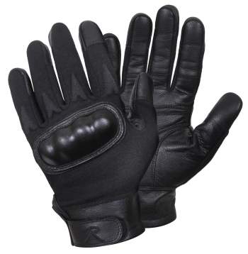 HARD KNUCKLE CARBON FIBER HARD KNUCKLE CUT/FIRE RESISTANT GLOVES BLACK