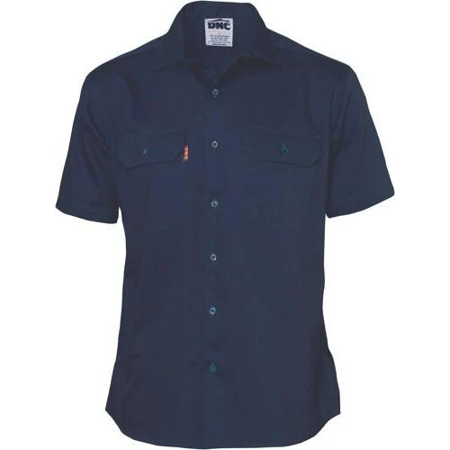 Cotton Drill Work Shirt - Short Sleeve 3201