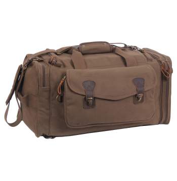 23" CANVAS WEEKENDER BAG W/LEATHER ACCENT