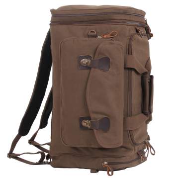 23" CANVAS WEEKENDER BAG W/LEATHER ACCENT