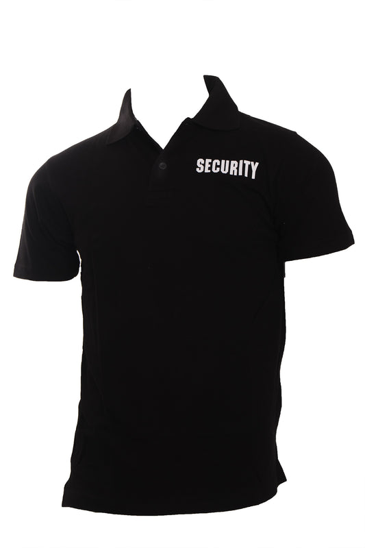 SECURITY POLO BLACK T SHIRT