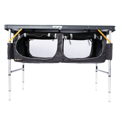 OZTRAIL FOLDING TABLE WITH STORAGE