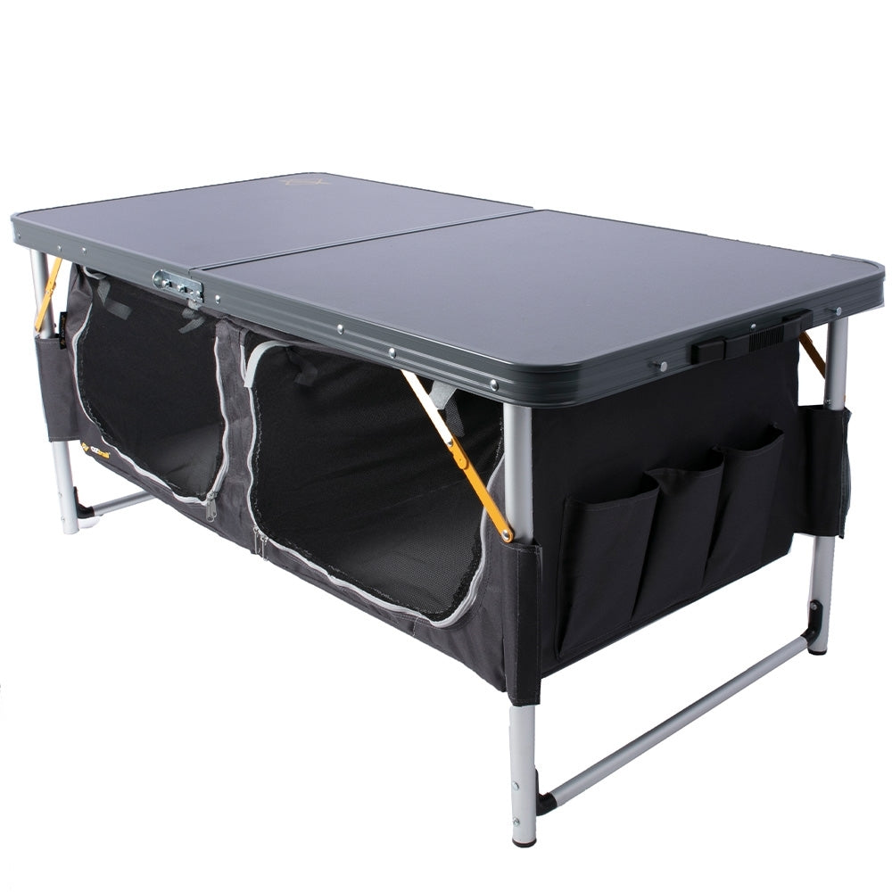 OZTRAIL FOLDING TABLE WITH STORAGE