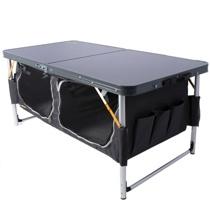 OZTRAIL FOLDING TABLE WITH STORAGE