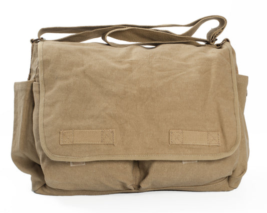 HB126 VINTAGE MESSENGER BAG PLAIN OLIVE