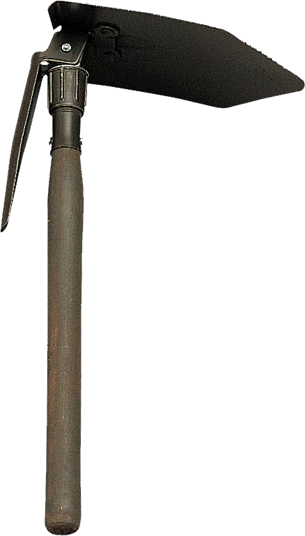 FOLDING SHOVEL WITH PICK
