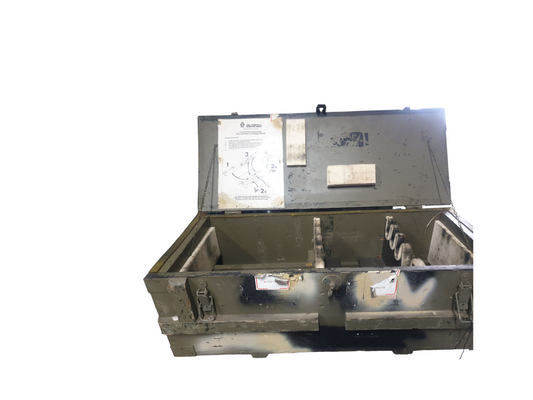 MILITARY WOODEN GUN CASE WITH INTERNAL HOLDERS