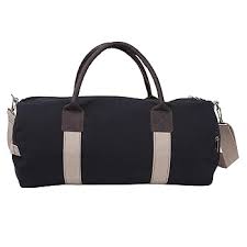 19" CANVAS & LEATHER GYM DUFFLE BAG